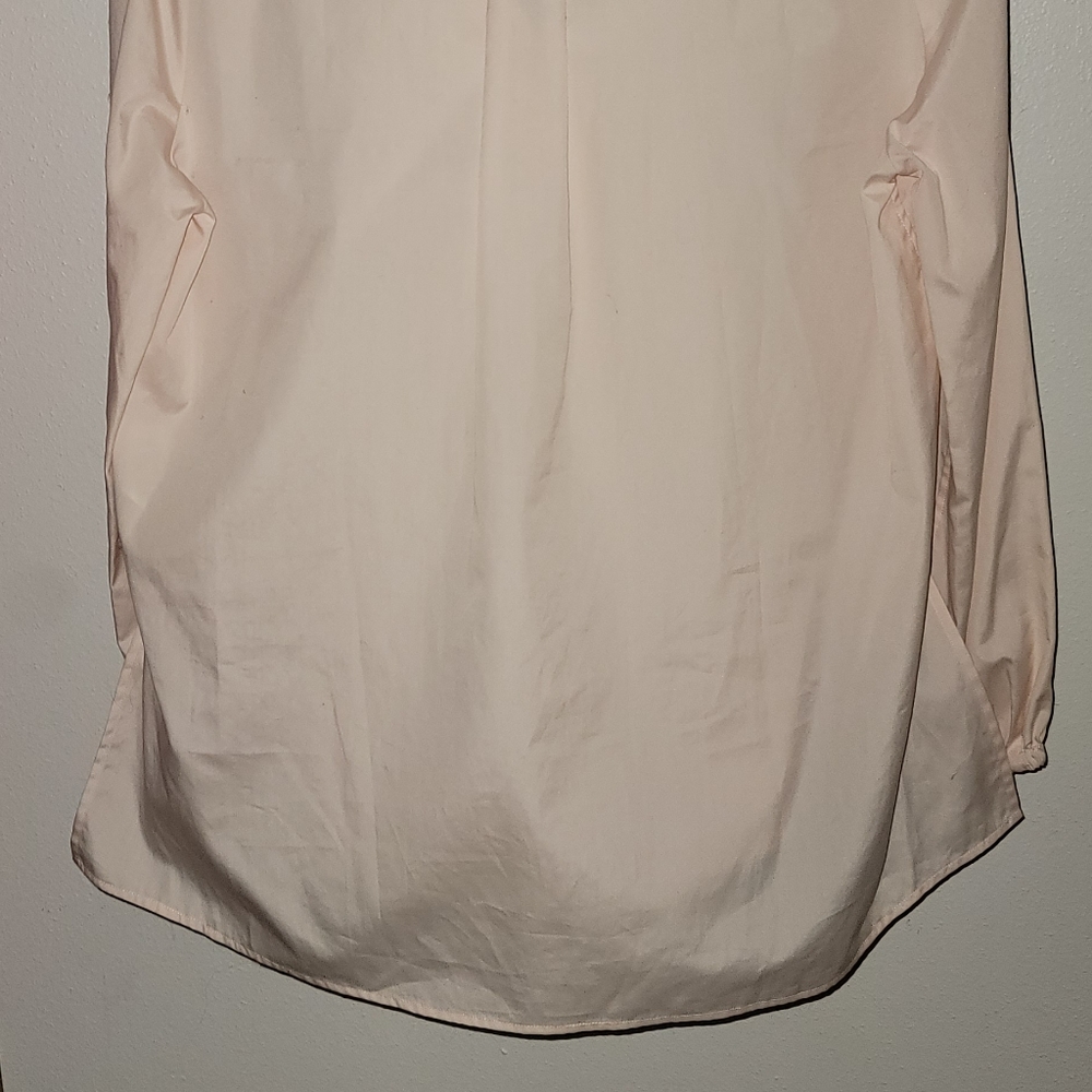NWT! VINCE PALE PINK SIZE S LONG SLEEVE LIGHTWT 100% COTT BLOUSE - Perfect Cond - Picture 5 of 8